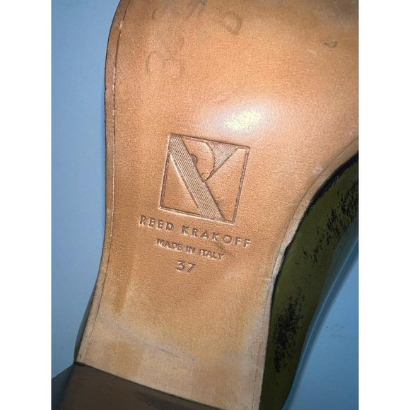 REED KRAKOFF Gold Mirror Slip-on Loafers Size EU37 - Picture 10 of 10